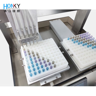 Desktop Using Small Business High Speed 2ml Liquid Filling Machine With XYZ Filling System For Cosmetci Industry Using