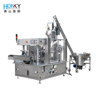 PLC Control Bag Rotary Filling Packing Machine For Facial Mask Essential