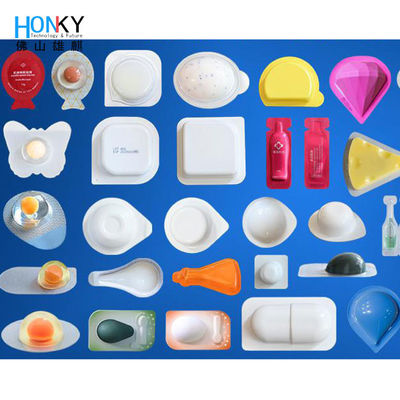 Automatic Jam Ketchup Liquid Blister Packing Machine 50Pcs / Min High Efficiency