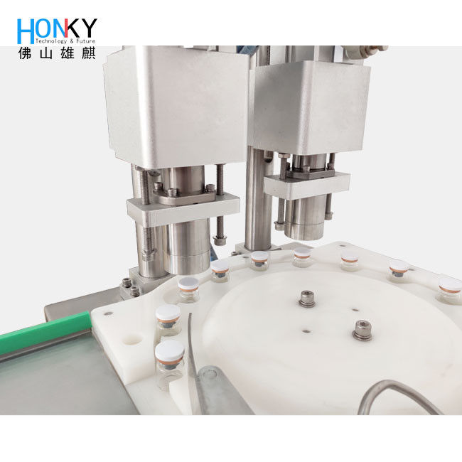 Macchina da scrivania per il crimping del tappo del flaconcino da 10 ml con velocità di 60 bpm e pressione dell'aria da 4-6 kg/cm2 per un tappo preciso