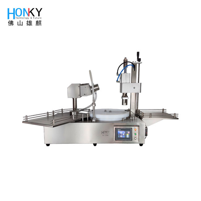 Desktop 5ml Vial Liquid Automatic Filling And Capping Machine With Air Crimping Funcion For Small Business Using