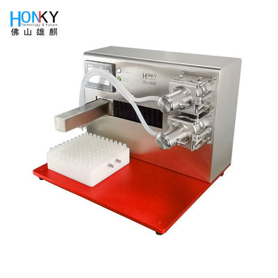 Macchina di riempimento automatico per tubi a asse XY con pompa a pistoni in ceramica a doppia testa per riempimento di tubi liquidi a piccolo volume