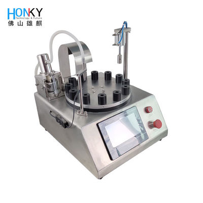 Perfume Sample 1.5ml Vial Filling And Capping Machine con pompa a pistoni ad alta precisione