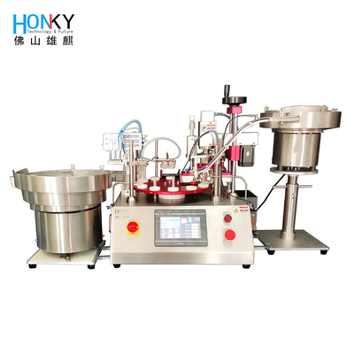 Desktop Automatic 40BPM Liquid Filling And Capping Machine con pompa a pistoni in ceramica per l' imballaggio di bottiglie da 2 ml